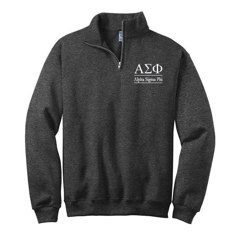 Alpha Sigma Phi Quarter Zip Pullover Sweatshirt