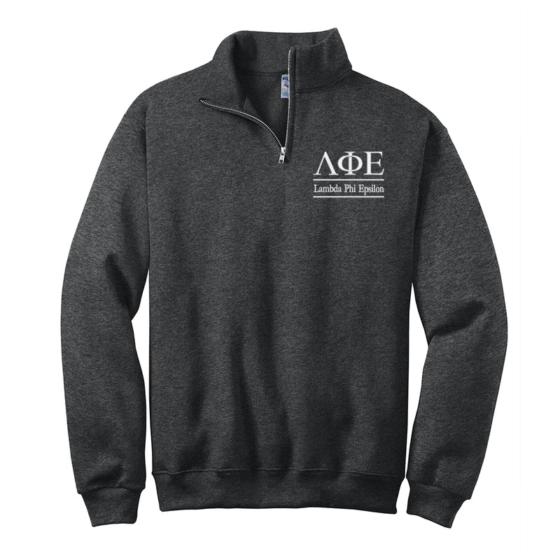 Lambda Phi Epsilon Quarter Zip Pullover Sweatshirt