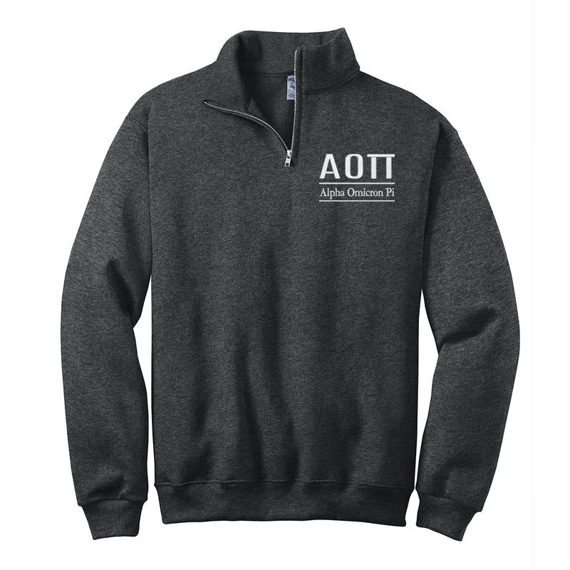 Alpha Omicron Pi Quarter Zip Pullover