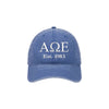Alpha Omega Epsilon Beach Washed Hat