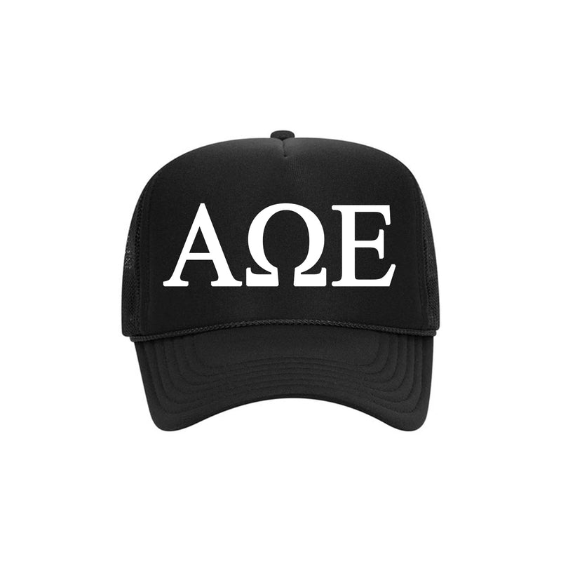 Alpha Omega Epsilon Trucker Hat