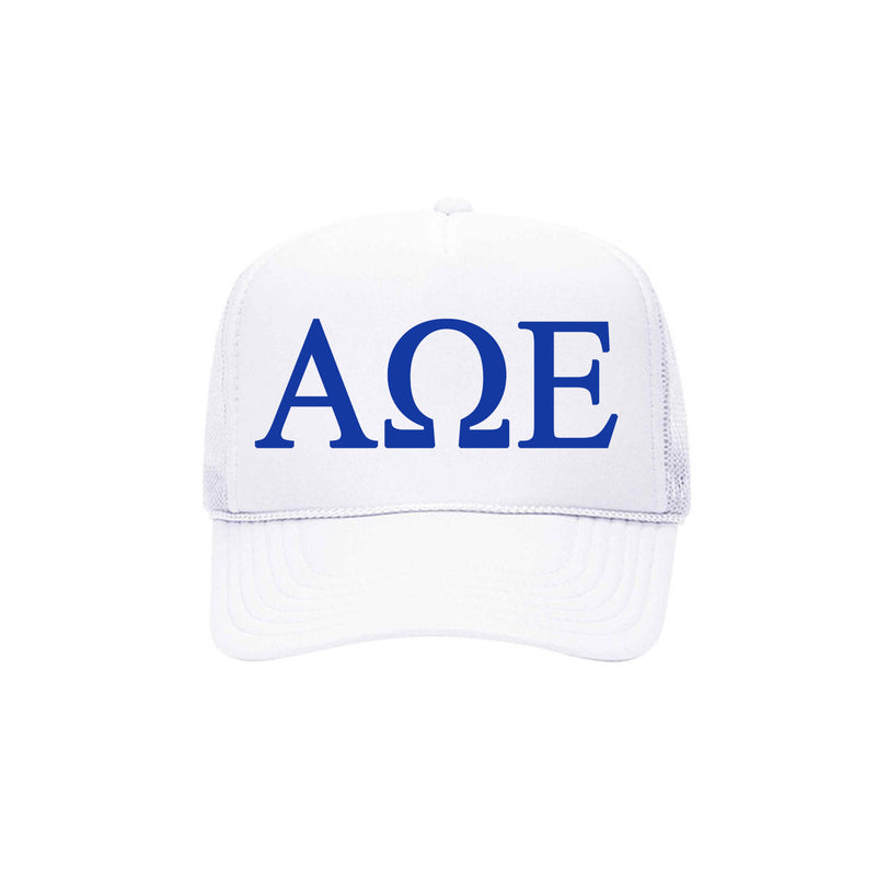 Alpha Omega Epsilon Trucker Hat