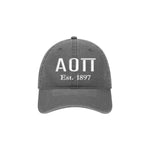 Alpha Omicron Pi Beach Washed Hat