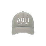 Alpha Omicron Pi Beach Washed Hat
