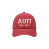Alpha Omicron Pi Beach Washed Hat