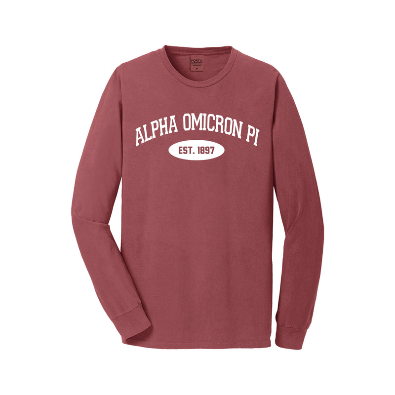 Alpha Omicron Pi Long Sleeve Vintage T-Shirt