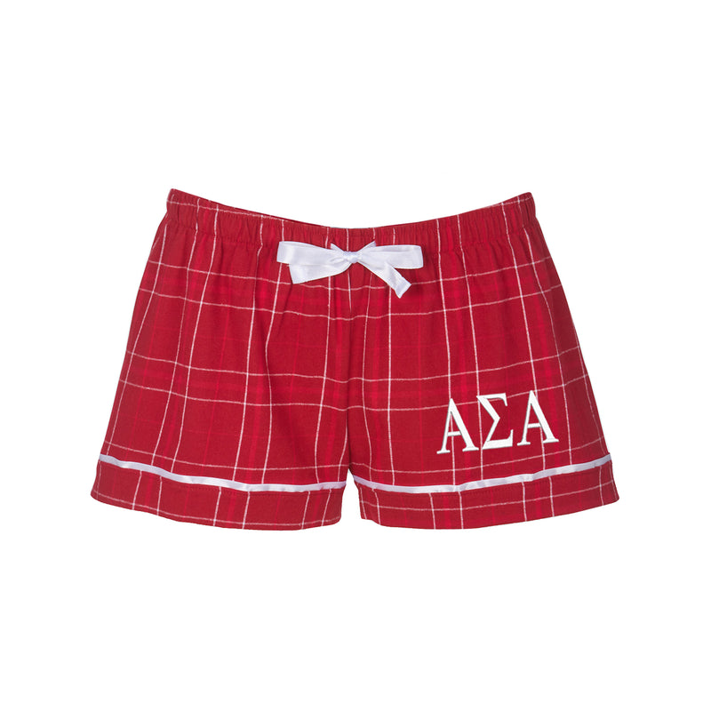 Alpha Sigma Tau Flannel Boxer Shorts