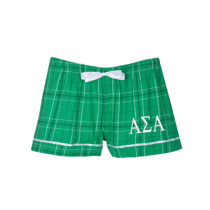Alpha Sigma Alpha Flannel Boxer Shorts