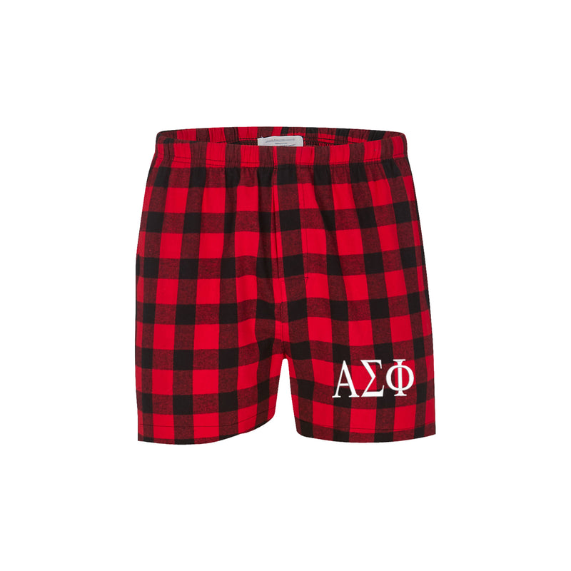 Alpha Sigma Phi Pajama Bottom Shorts-Boxers