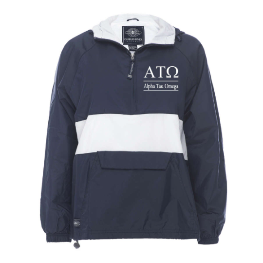 Alpha Gamma Rho Rugby Striped Lined Windbreaker