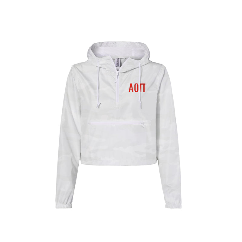Alpha Omicron Pi Crop Windbreaker