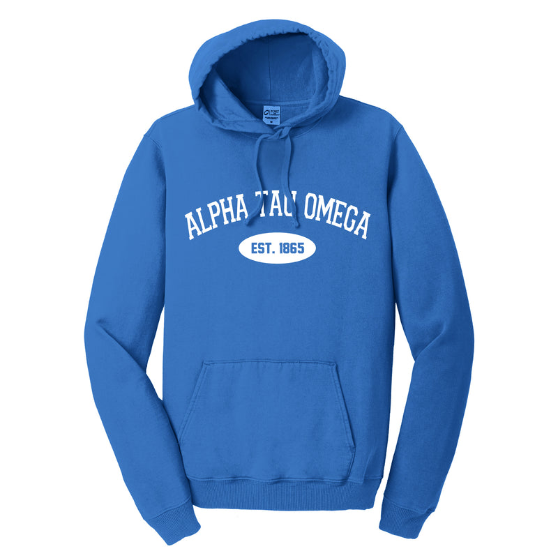 Alpha Tau Omega Hooded Pullover Vintage Sweatshirt