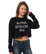 Alpha Epsilon Phi Cropped Crew Fleece
