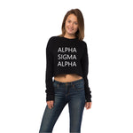 Alpha Sigma Alpha Cropped Crew Fleece