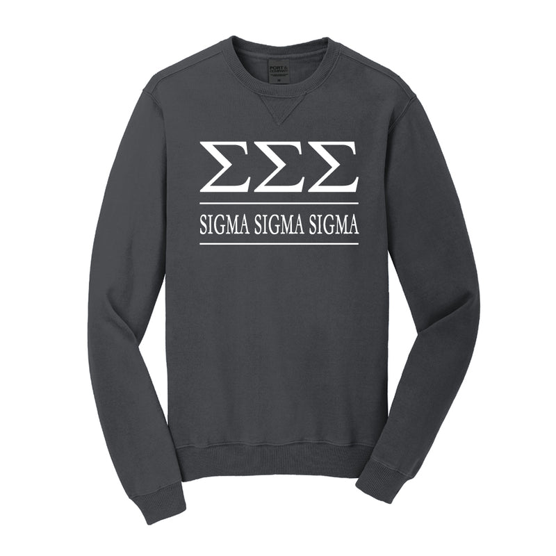 Sigma Sigma Sigma Vintage Color Crewneck Sweatshirt