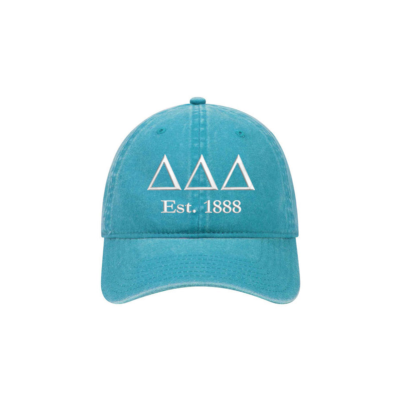 Delta Delta Delta Beach Washed Hat