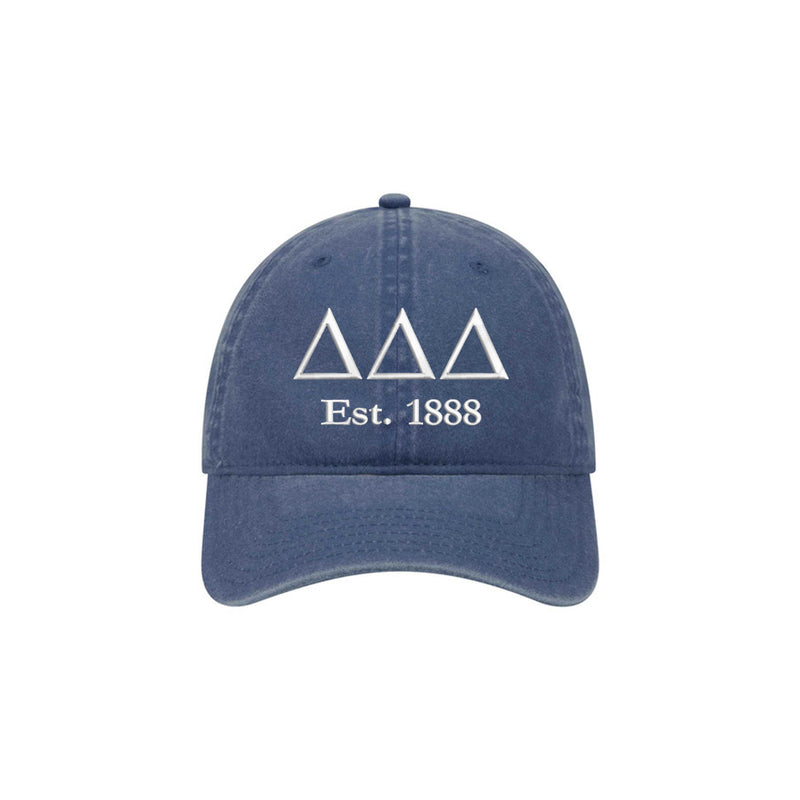 Delta Delta Delta Beach Washed Hat