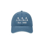 Delta Delta Delta Beach Washed Hat