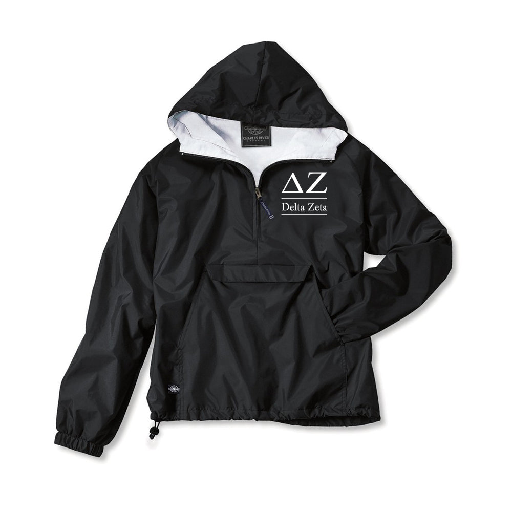 Delta Zeta Black Letter Hoodie - Emerson Coast