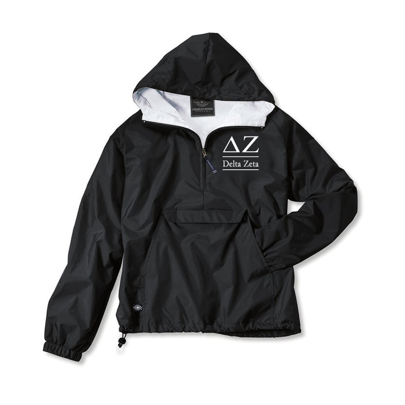 Delta Zeta Classic Solid Pullover Windbreaker - Lined