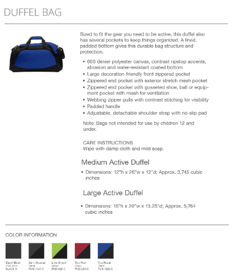 Phi Alpha Delta Duffel Bag