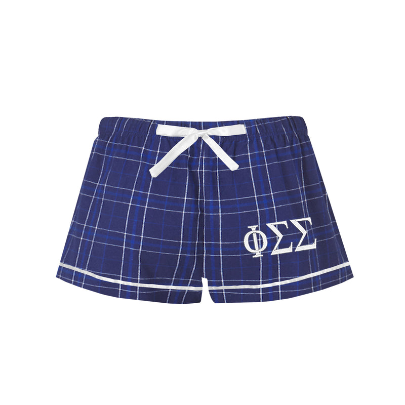 Phi Sigma Sigma Flannel Boxer Shorts