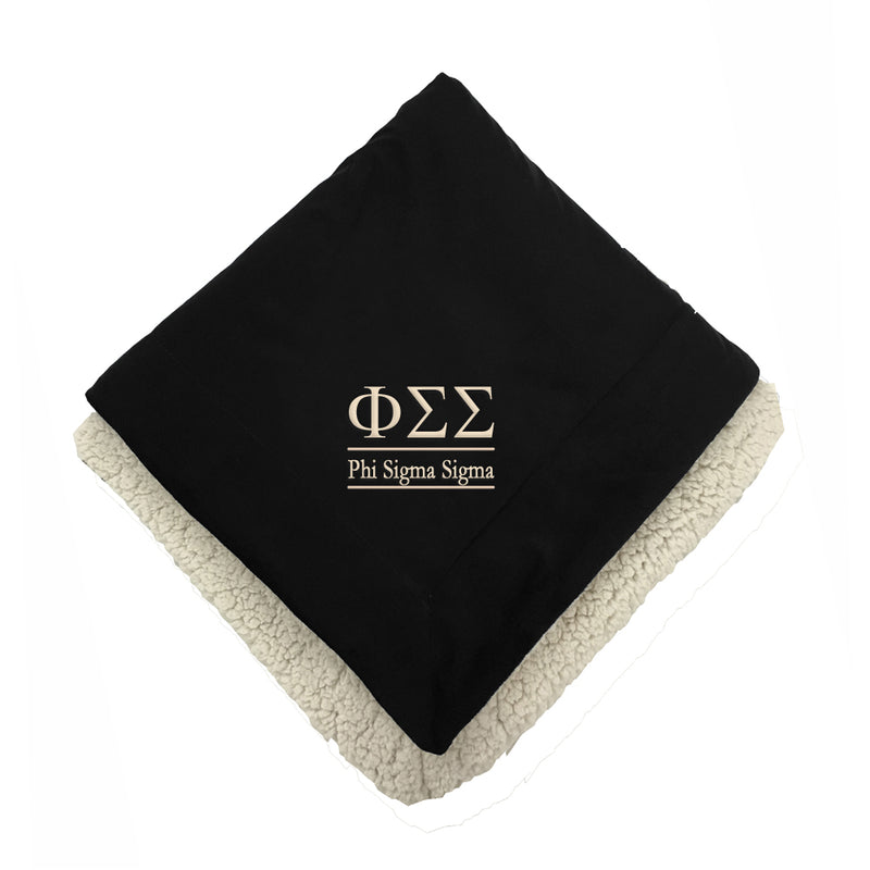 Phi Sigma Sigma Sherpa Throw Blanket