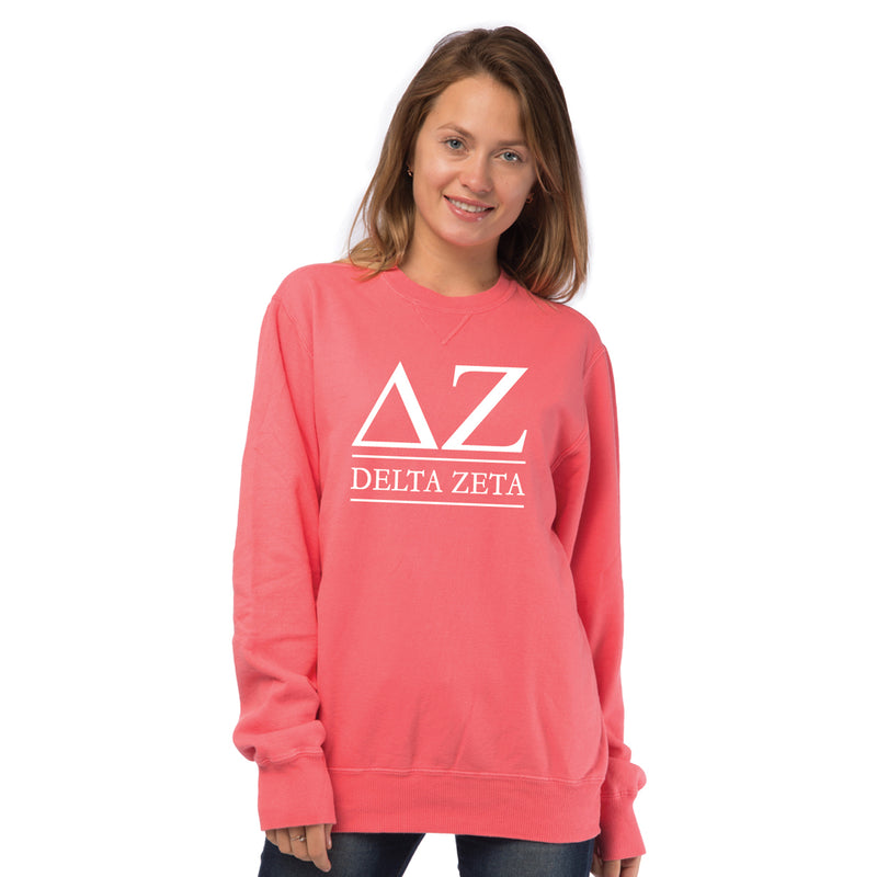 Delta Zeta Vintage Color Crewneck Sweatshirt