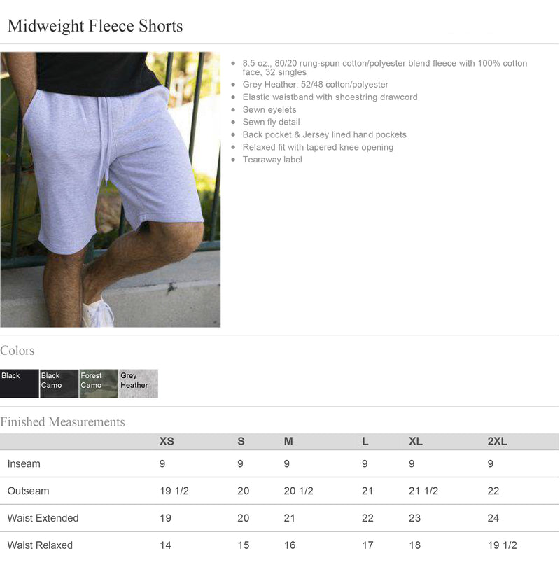 Tau Kappa Epsilon Midweight Fleece Shorts