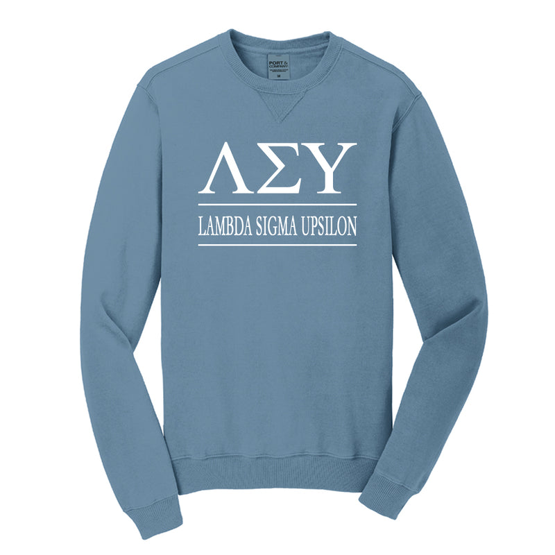 Lambda Sigma Upsilon Beach Washed Crewneck Sweatshirt