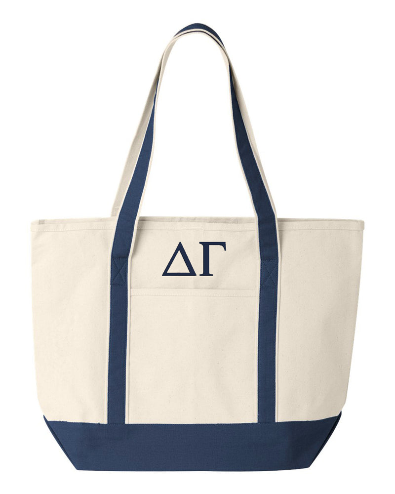 Delta Gamma Large Canvas Tote Bag