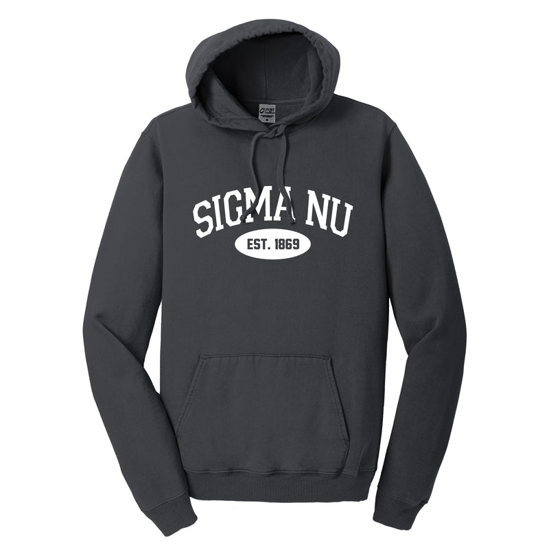 Sigma Nu Hooded Pullover Vintage Sweatshirt