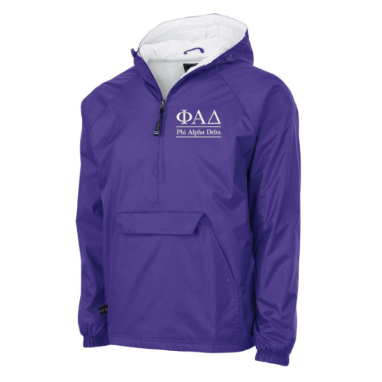 Phi Alpha Delta Flannel Lined Windbreaker