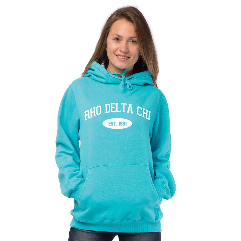 Rho Delta Chi Hooded Pullover Vintage Sweatshirt