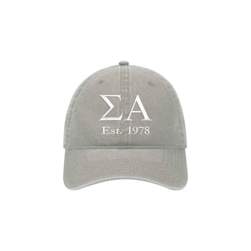 Sigma Alpha Beach Washed Hat