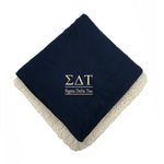 Sigma Delta Tau Sherpa Throw Blanket