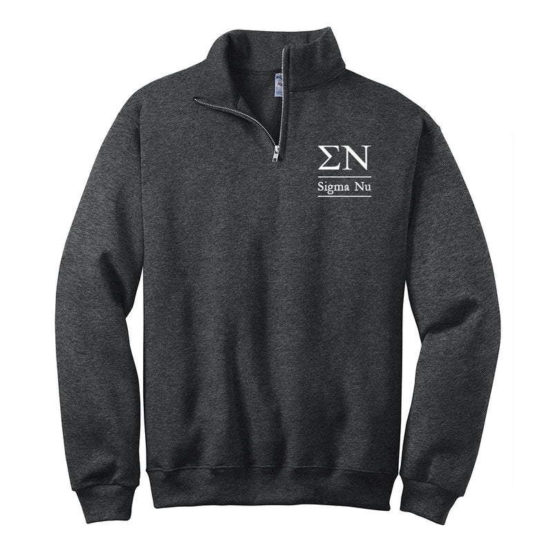 Sigma Nu Quarter Zip Pullover Sweatshirt