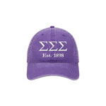 Sigma Sigma Sigma Beach Washed Hat