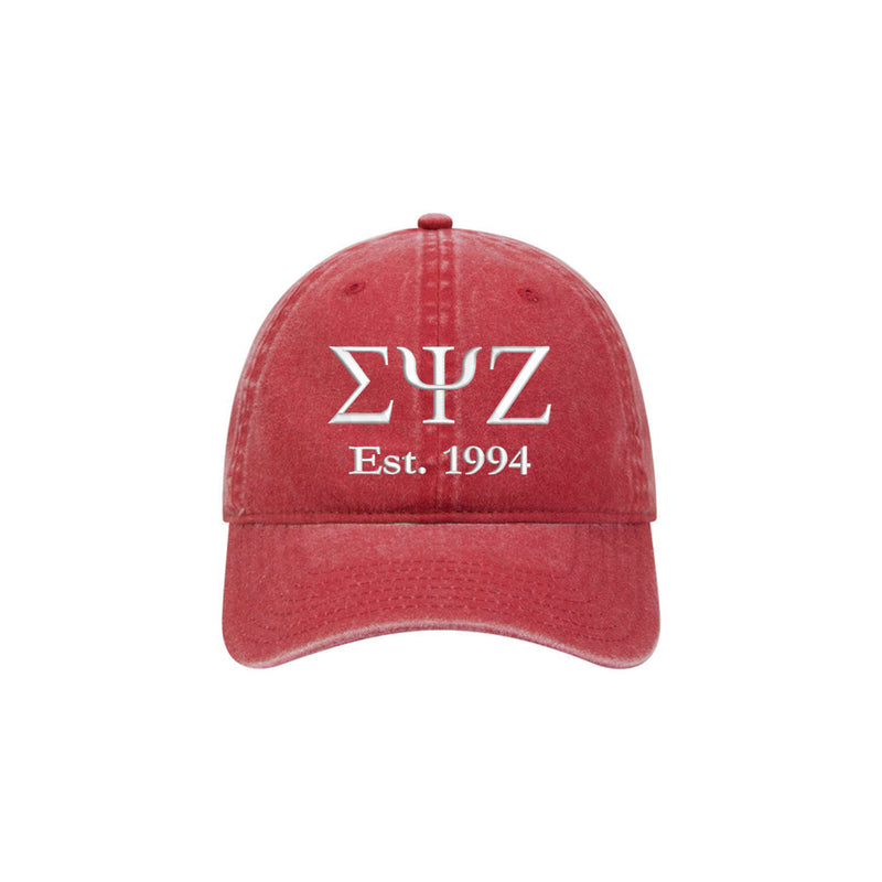 Sigma Psi Zeta Beach Washed Hat