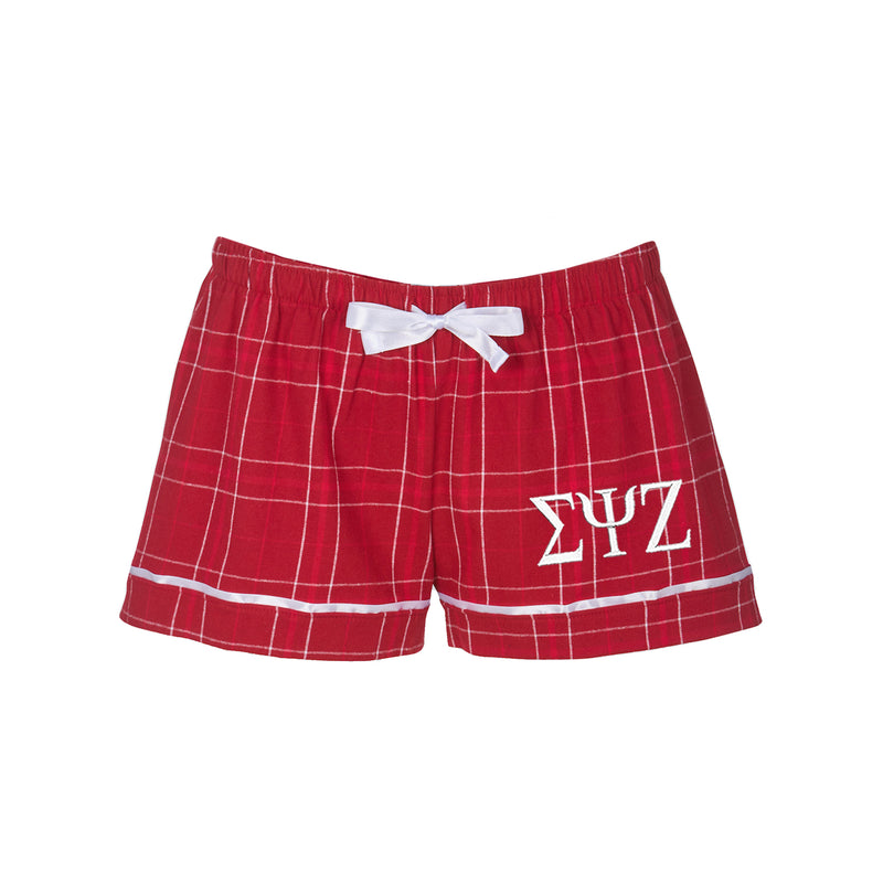 Sigma Psi Zeta Flannel Boxer Shorts