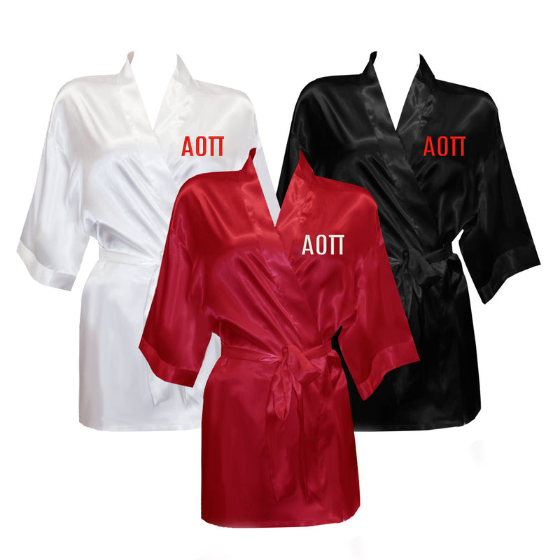 Alpha Omicron Pi Satin Robe