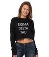 Sigma Delta Tau Cropped Crew Fleece