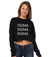 Sigma Sigma Sigma Cropped Crew Fleece