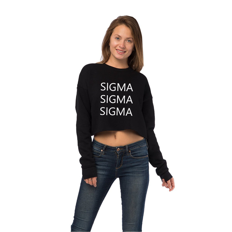 Sigma Sigma Sigma Cropped Crew Fleece
