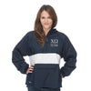Chi Omega Classic Striped Windbreaker - Lined