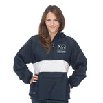 Chi Omega Classic Striped Windbreaker - Lined