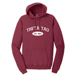 Theta Tau Hooded Pullover Vintage Sweatshirt