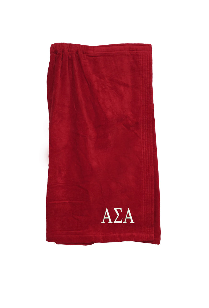 Alpha Sigma Alpha Velour Spa Wrap
