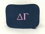 Delta Gamma Waffle Weave Cosmetic Bag