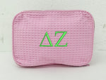 Delta Zeta Waffle Weave Cosmetic Bag